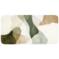 KÚPEĽŇOVÁ PREDLOŽKA Japandi - Abstraktné - Zelené 120x60 cm - zelená, textil/plast (120/60cm) - OnlyWow