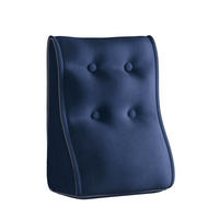 RÜCKENKISSEN Kopfteilkissen Samt Dunkelblau 40/22cm - Dunkelblau, Textil (22/40cm) - Vercart