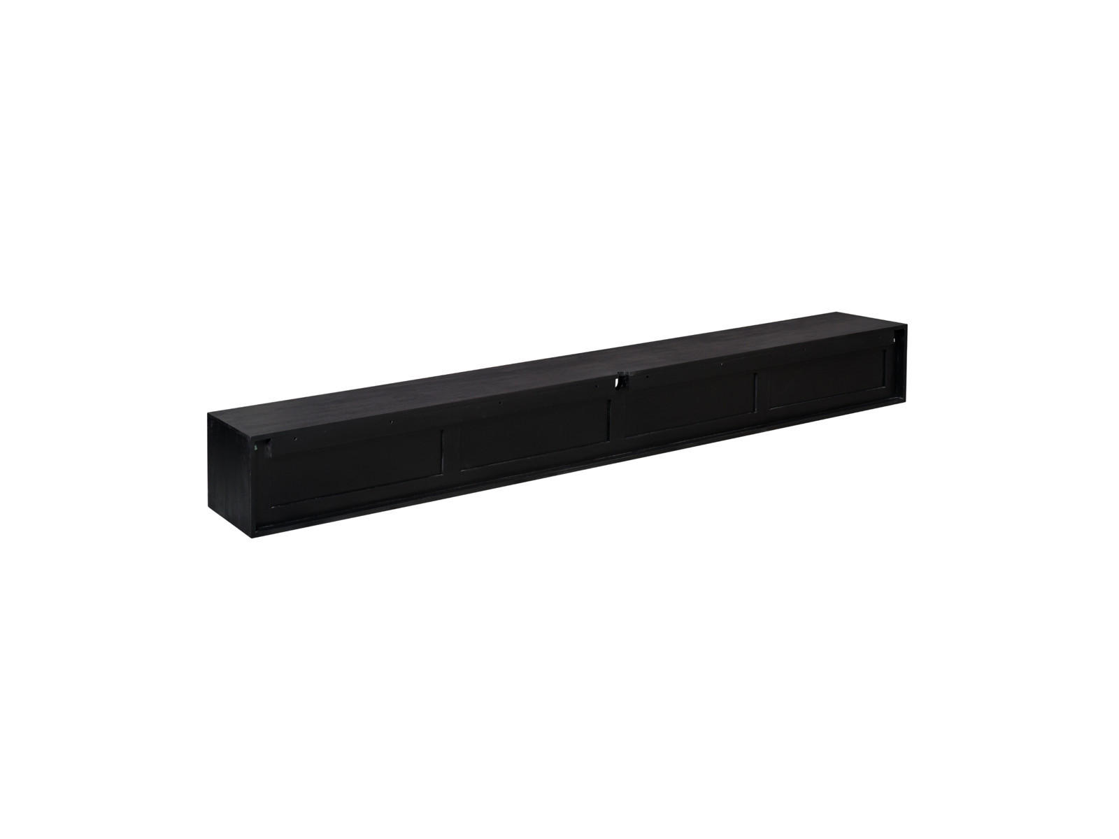 LOWBOARD Amoria Mangoholz 240 cm / 35 cm Schwarz - Schwarz, Holz (240/30/35cm) - Villa Möbel