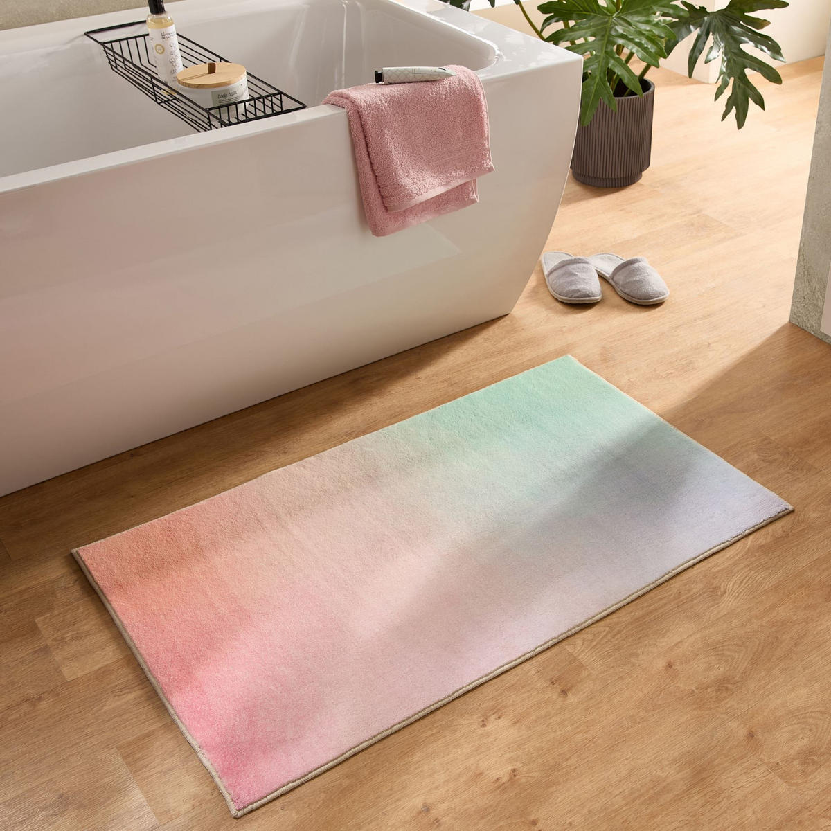 BADTEPPICH Ariella Pastell 50x60 cm - Multicolor, Textil (50/60cm) - Gino Falcone