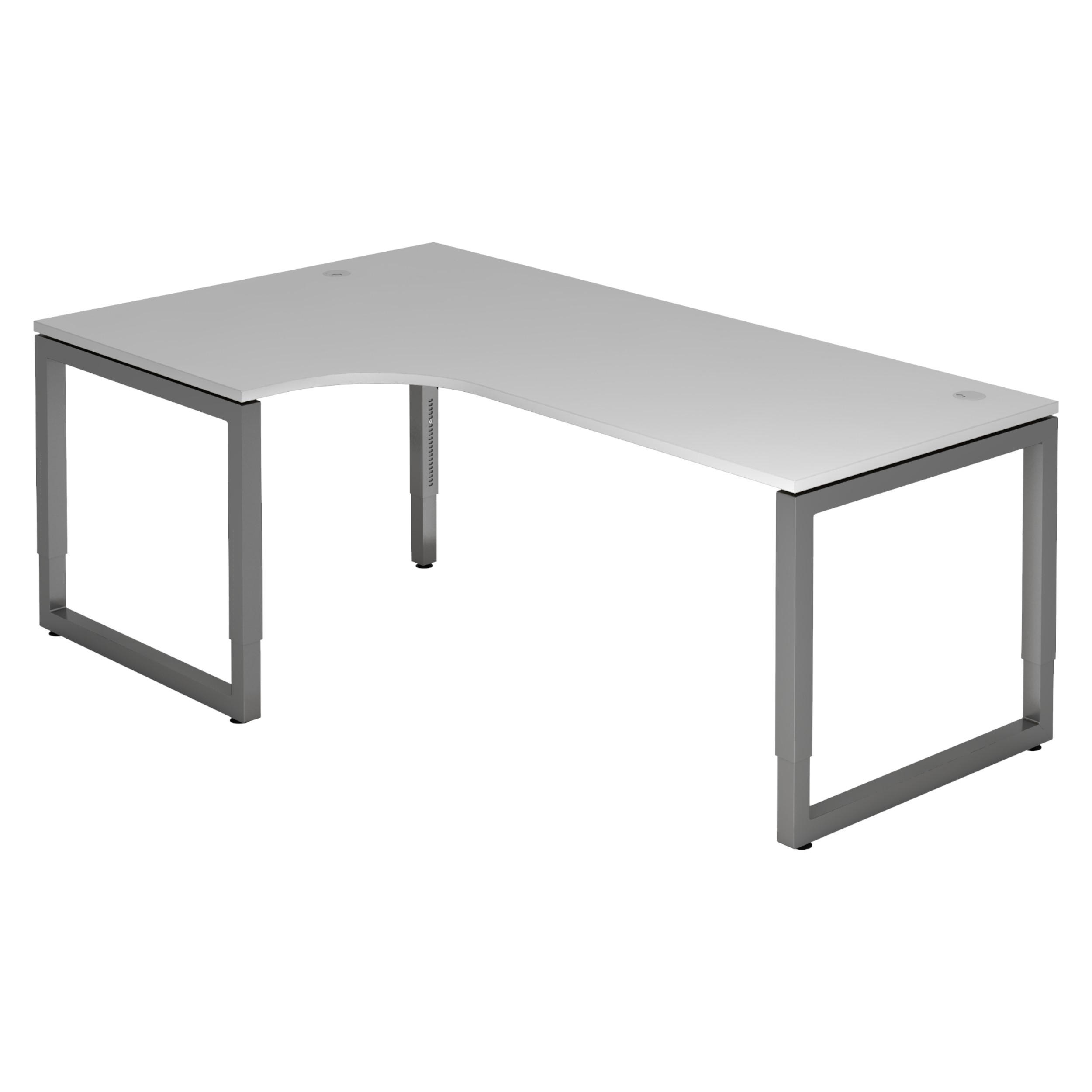 SCHREIBTISCH Serie-R 120/200/74 cm in Grau/Graphitfarben - Graphitfarben/Grau, Holzwerkstoff (120/200/74cm) - bümö