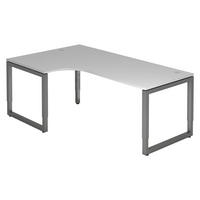 SCHREIBTISCH Serie-R 120/200/74 cm in Grau/Graphitfarben - Graphitfarben/Grau, Holzwerkstoff (120/200/74cm) - bümö