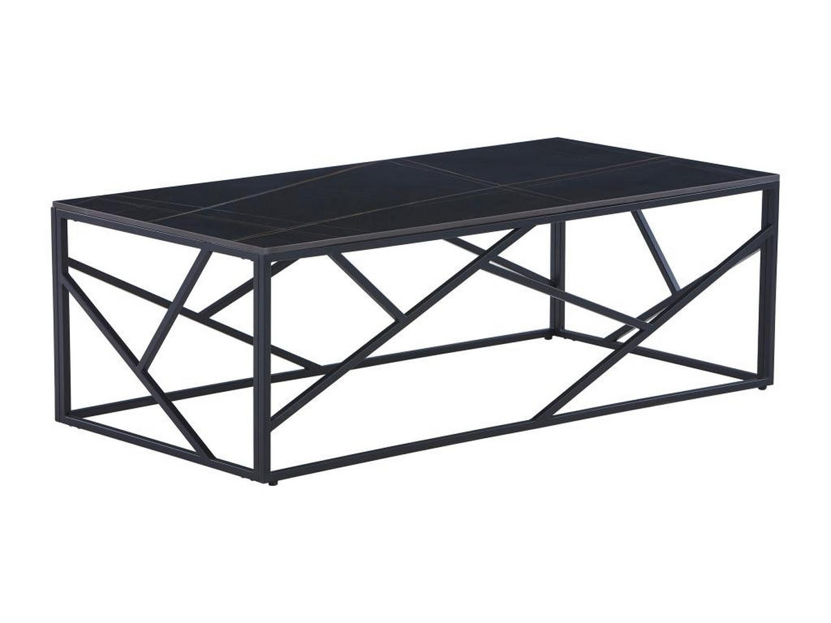 COUCHTISCH - Keramik & Metall - Marmor-Optik Schwarz - MELRONE - Schwarz, Keramik (120/60/40.5cm) - Pascal Morabito