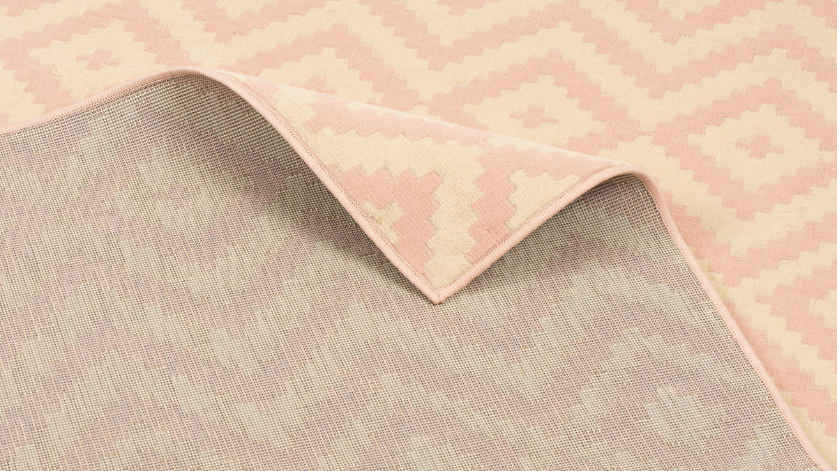 TEPPICH MODERN TRENDLINE RAUTEN - Rosa, Textil (80/150cm) - Pergamon