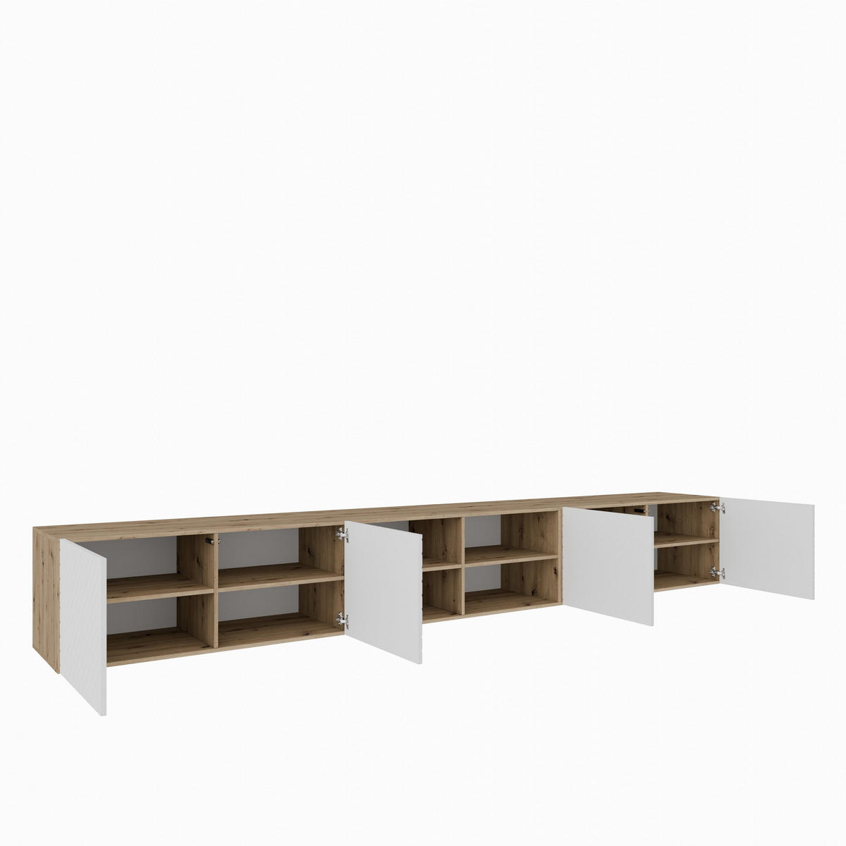 LOWBOARD CAVA 300/41/40 cm, Hängender TV-Schrank Eiche Artisan - Eiche Artisan, Holzwerkstoff (300/41/40cm) - MASSENO