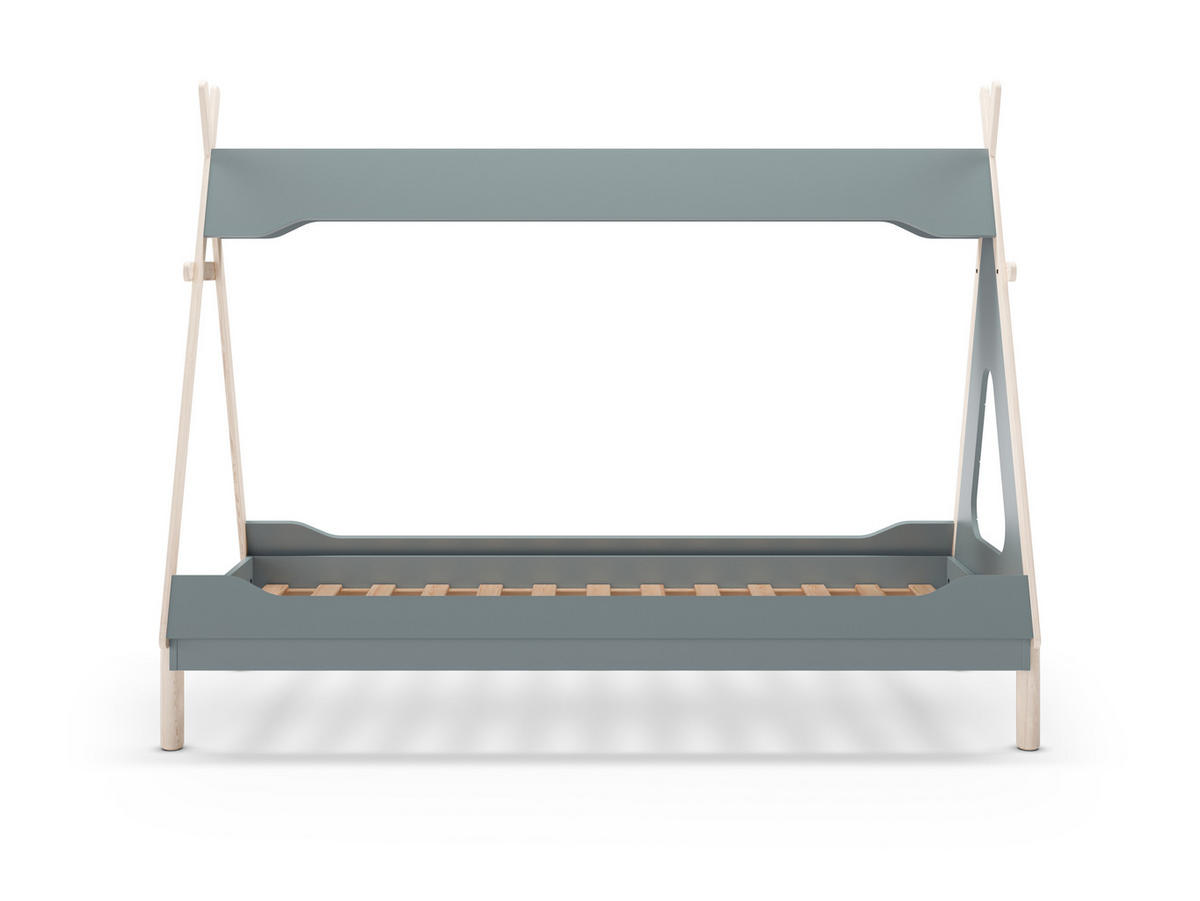 BELEUCHTETE Tipi-Hütte 90x190 cm modulare 104,1/205,6/162,4 cm - Grün, Holz (90/190cm) - Calicosy