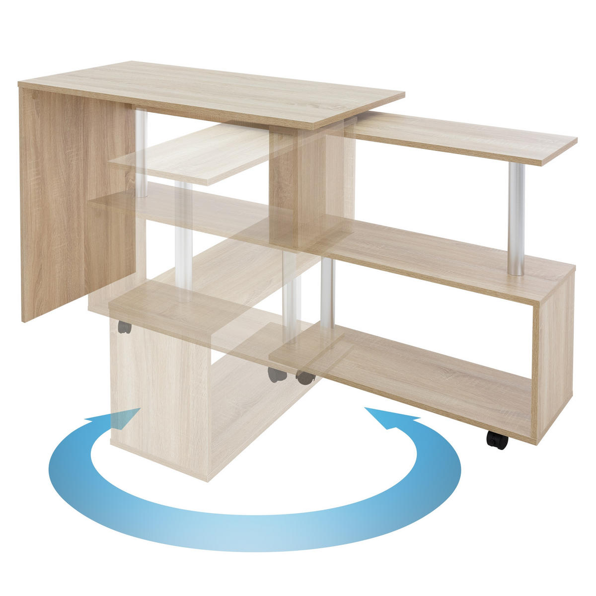 SCHREIBTISCH - Braun, Holzwerkstoff (150/88/75cm) - ML-DESIGN