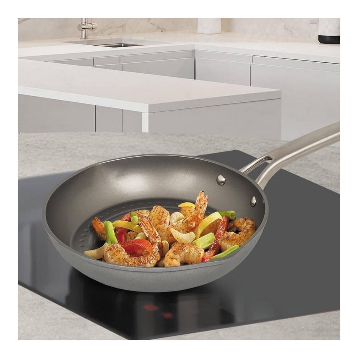 PFANNE Grau 43.5/24/5 cm MR120224 - Grau, Metall (24cm) - Maestro 
