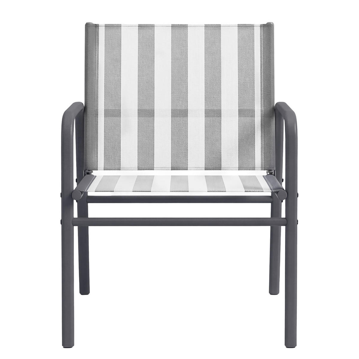 SITZGRUPPE - 5-teilig - Stahl - Weiß/Grau, Glas/Textil - home24