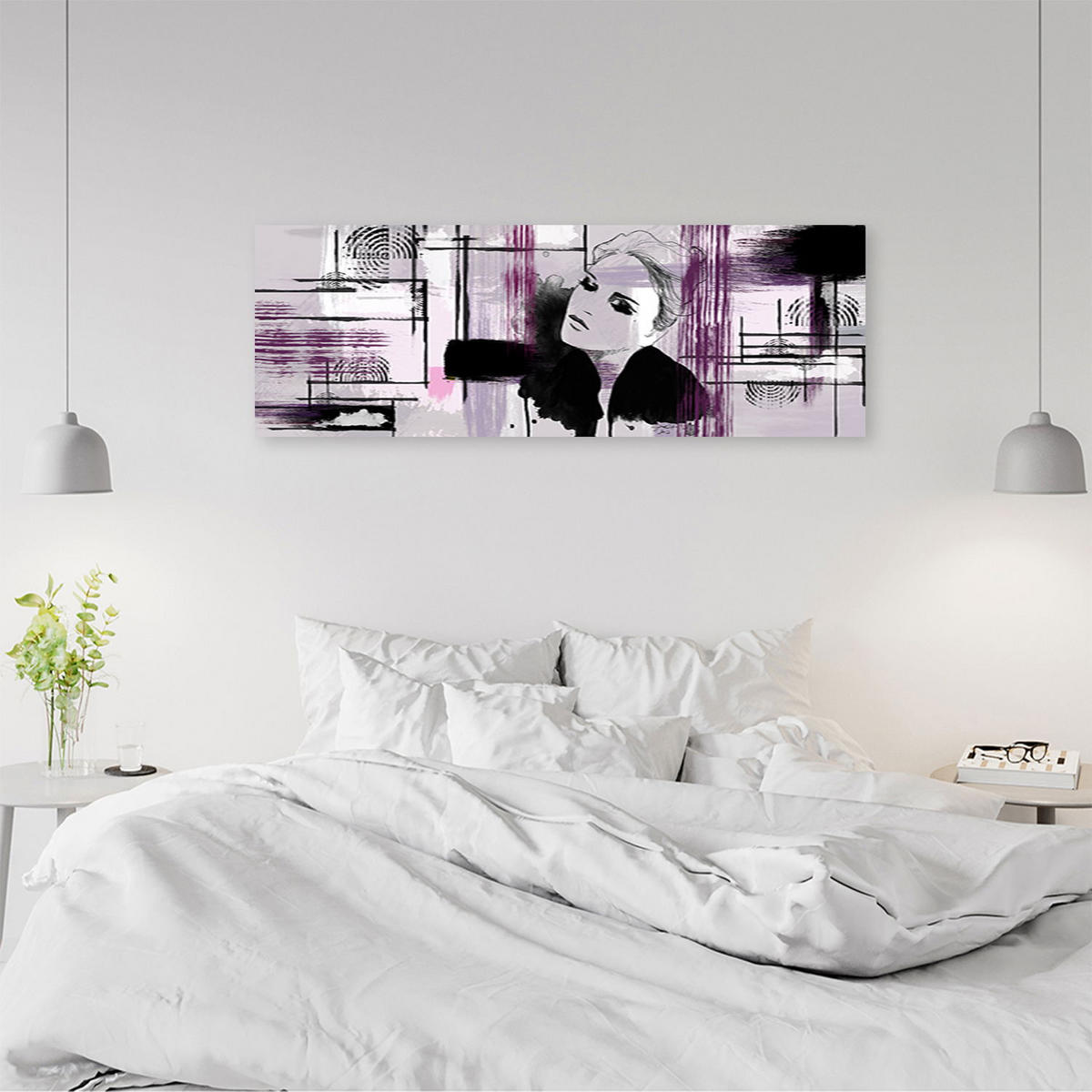 KUNSTDRUCK Rosa 150/50 cm - Pink, Textil (150/50cm) - KUNSTLOFT