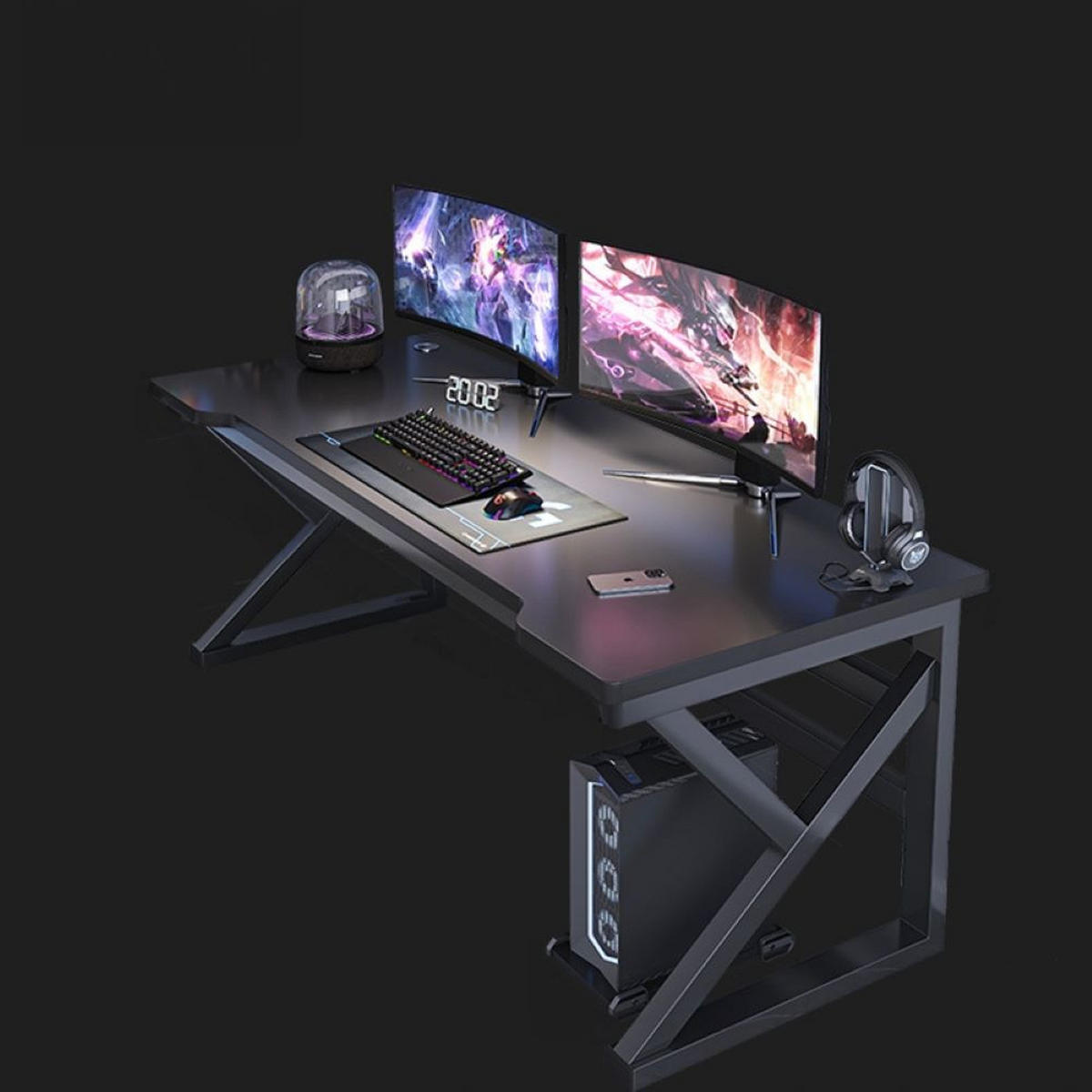 GAMINGTISCH 120/74/60 cm - Weiß, Holzwerkstoff (74/120/74cm)