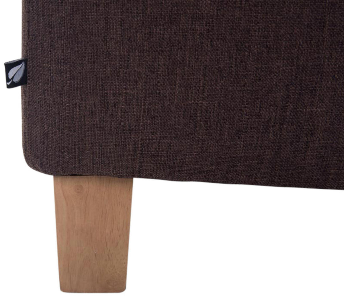 SITZWÜRFEL 2er Set Stoff braun - Braun, Holz/Textil (45/46/45cm) - CLP