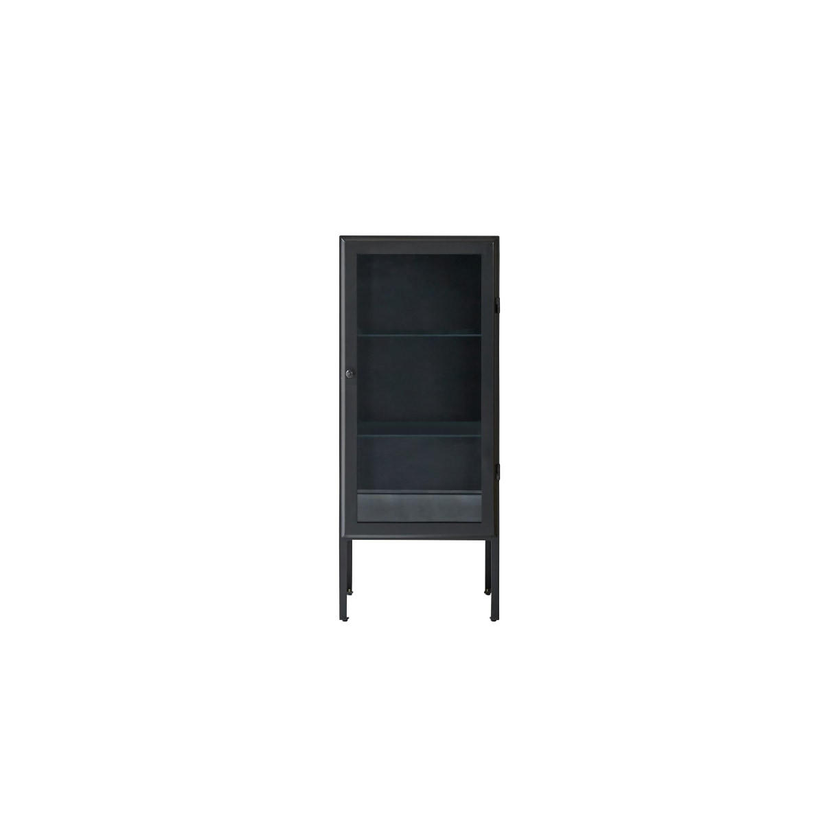 HOCHSCHRANK Lison Schwarz aus Metall - Schwarz, Metall (50/120/35cm) - Tikamoon
