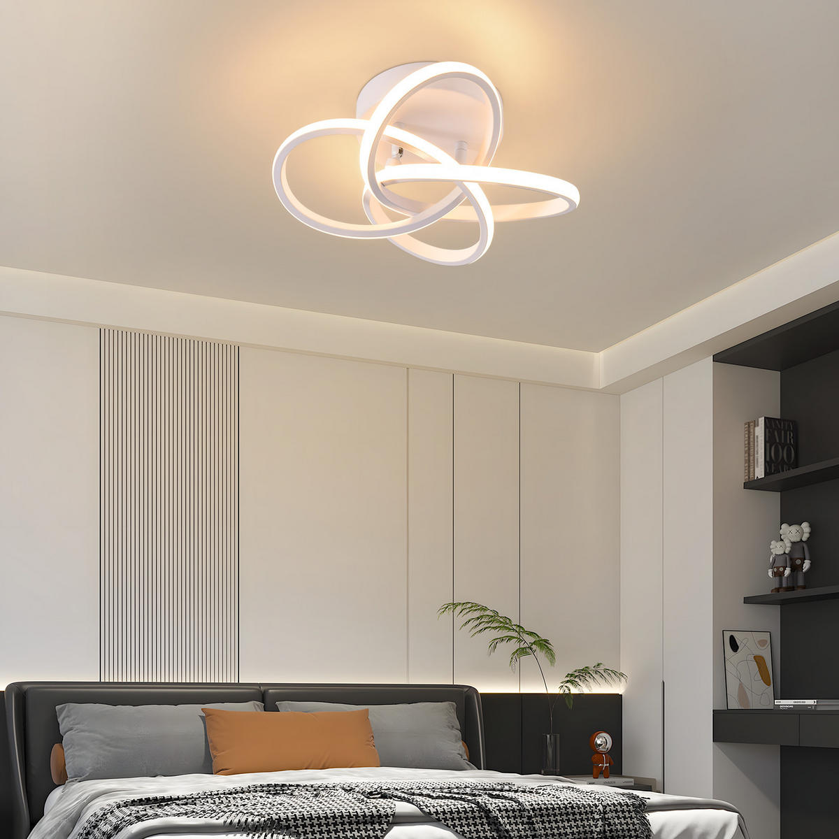 LED-DECKENLEUCHTE Linag 32/32/16 cm - Weiß, Metall (32/32/16cm) - ZMH