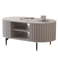 COUCHTISCH geriffelt, mit Ablage, Kaschmir - Kaschmir, Holzwerkstoff (47/104/56cm) - Idohome