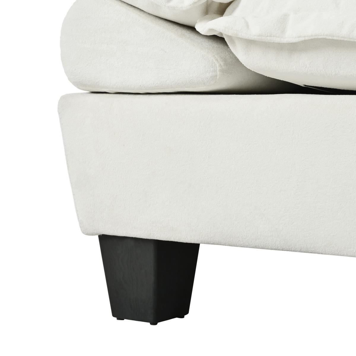 2-SITZER Sofa aus Chenille in Beige mit abnehmbaren Armlehnen - Beige, Textil (82/90/194cm) - Modfu