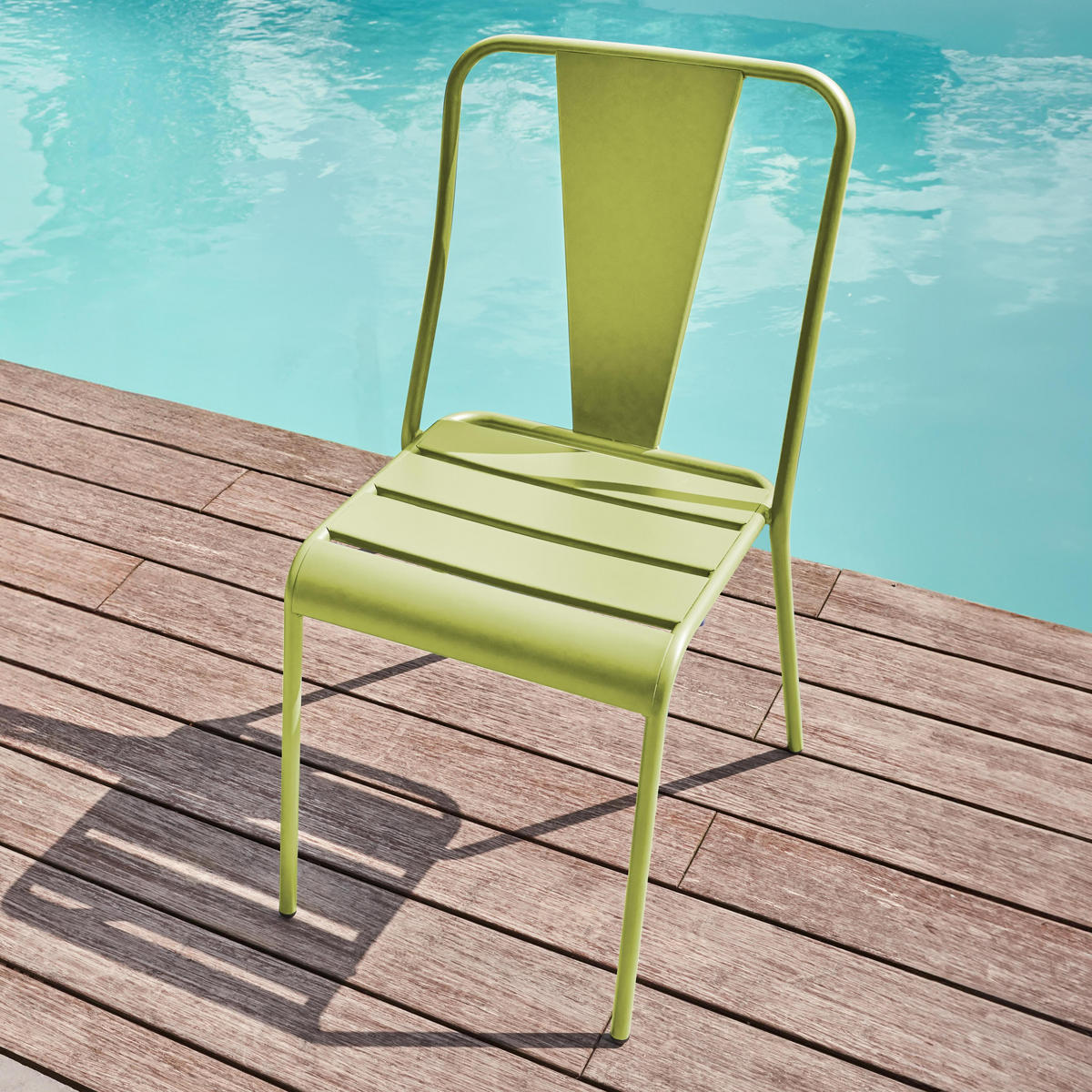 GARTENSTUHL, Grün - Grün, Metall (51/83/54cm) - Oviala