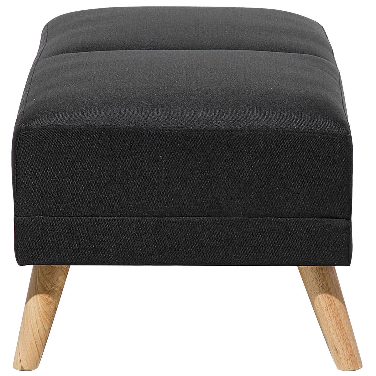 OTTOMANE Florli 55/128/45 cm - Schwarz, Kunststoff/Textil (128/45/55cm) - Beliani