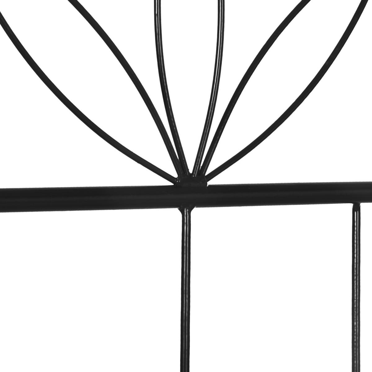 SPALIER DE-18317 2er-Set für Kletterpflanzen, 152 cm hoch Schwarz - Schwarz, Metall (1.1/152/51cm) - ComfortXL
