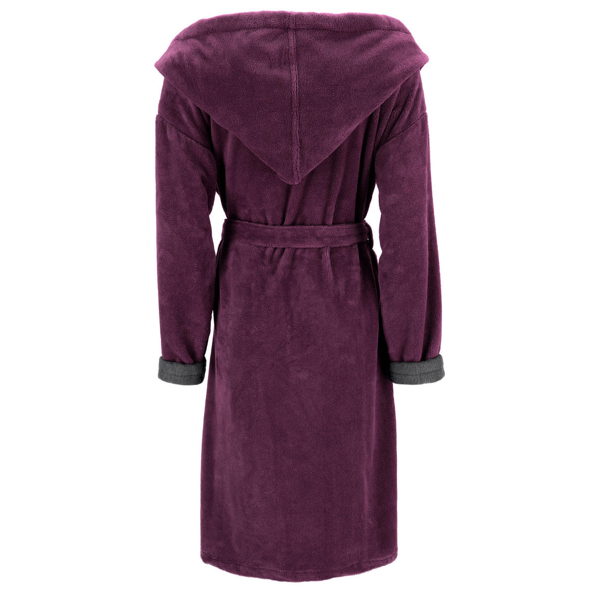 BADEMANTEL DAMEN KAPUZE BALANCE CARMEN ELDERBERRY/GRAPHIT - Lila, Textil (XSnull) - Vossen