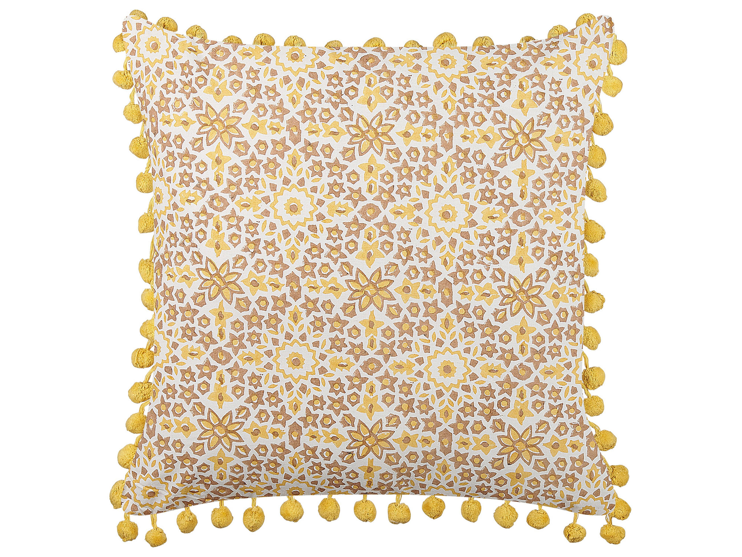 DEKOKISSEN Cremeweiß 45/45 cm Lycrois - Ecru, Naturmaterialen/Textil (45/45cm) - Beliani