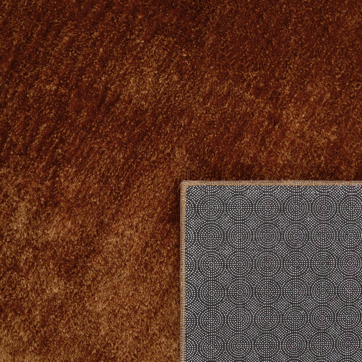 KURZFLORTEPPICH 120/120 cm Cadiz 630 - Kupferfarben, Textil (120/120cm) - Paco Home