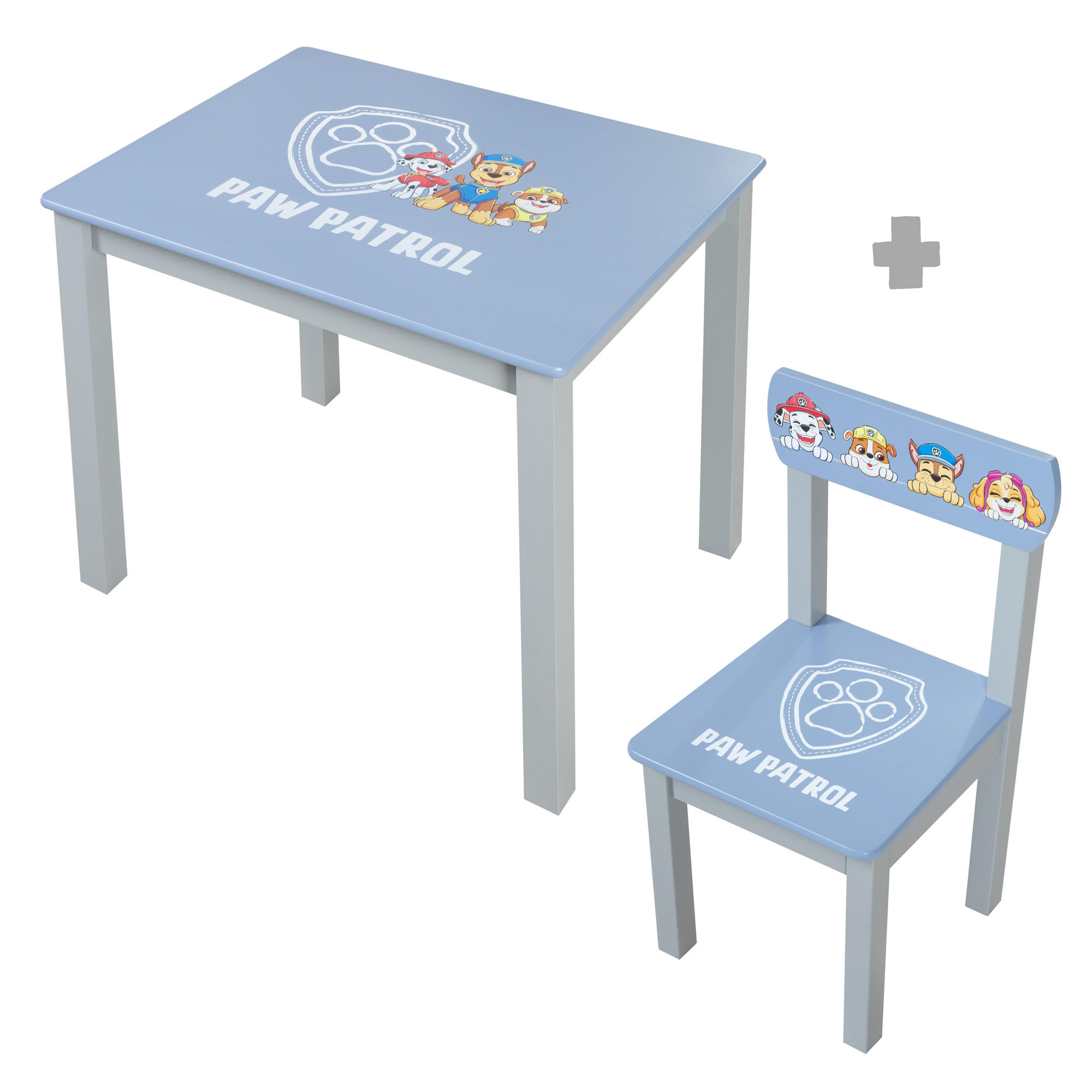 KINDERSITZGRUPPE Paw Patrol - Blau, Holz (50/51/60cm) - Roba