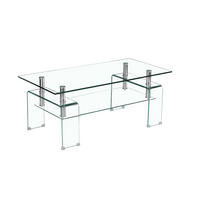 COUCHTISCH 100 x 55 x 45 cm Glas Metall Clear - Klar, Metall (100/55/45cm) - Meubliv