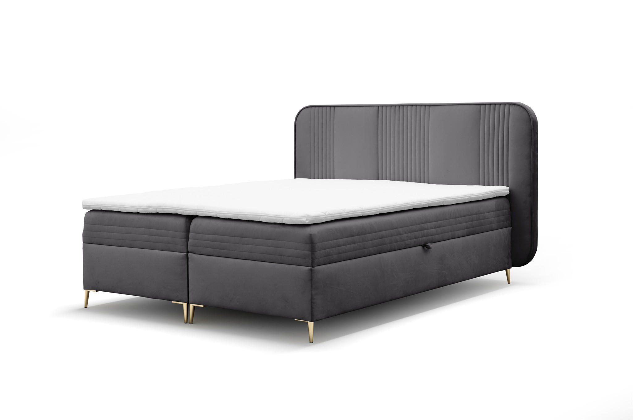 BOXBETT Alize - Anthrazit, Holzwerkstoff/Textil (200/200cm) - Fun Möbel