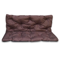 SITZKISSEN mit Rückenteil für 2 Personen Bankauflage KOMPLETT (180x60x50 cm, Braun) - Braun, Naturmaterialien (180/50/60cm) - Best for Kids