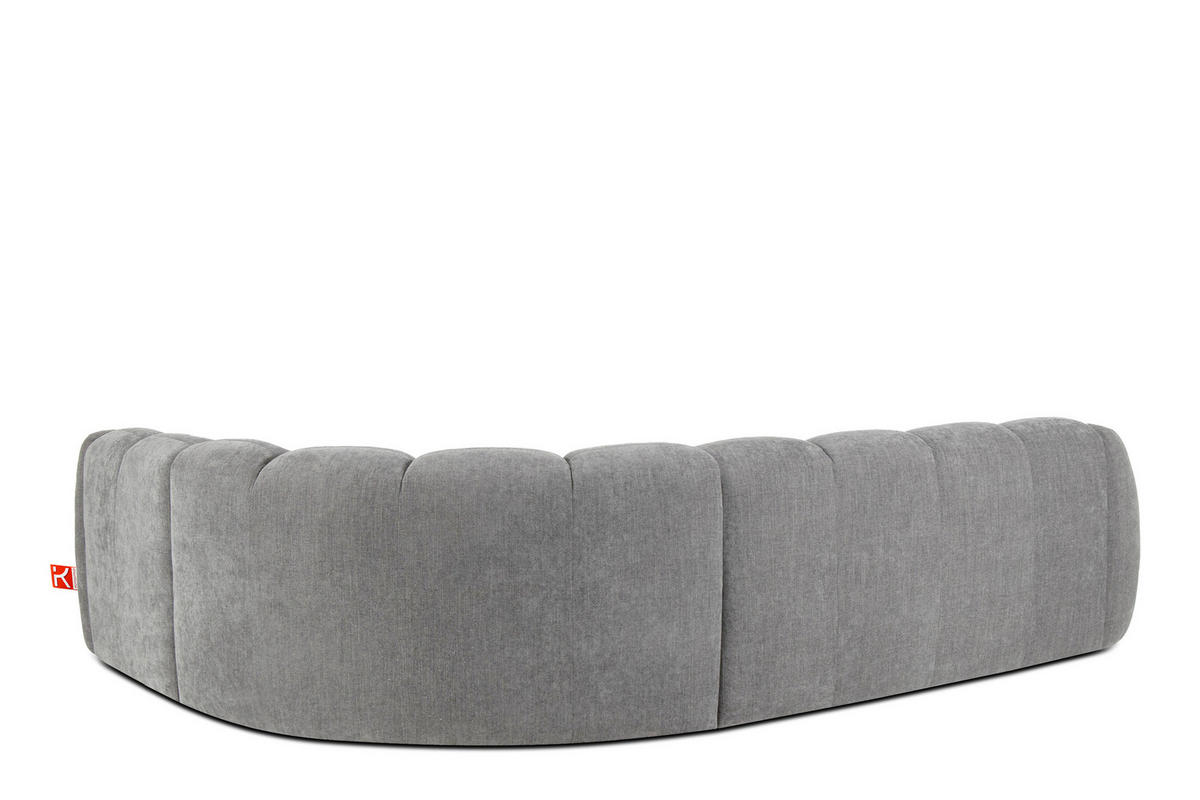 ECKSOFA RECHTS FLAVA, hell Aschgrau - Hellgrau, Holz/Holzwerkstoff (310/230cm) - KONSIMO®