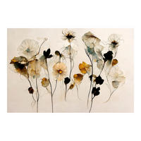FOTOTAPETE Warme Blüten 432/290 cm - Eichefarben, Papier (432/290cm) - Bilderwelten