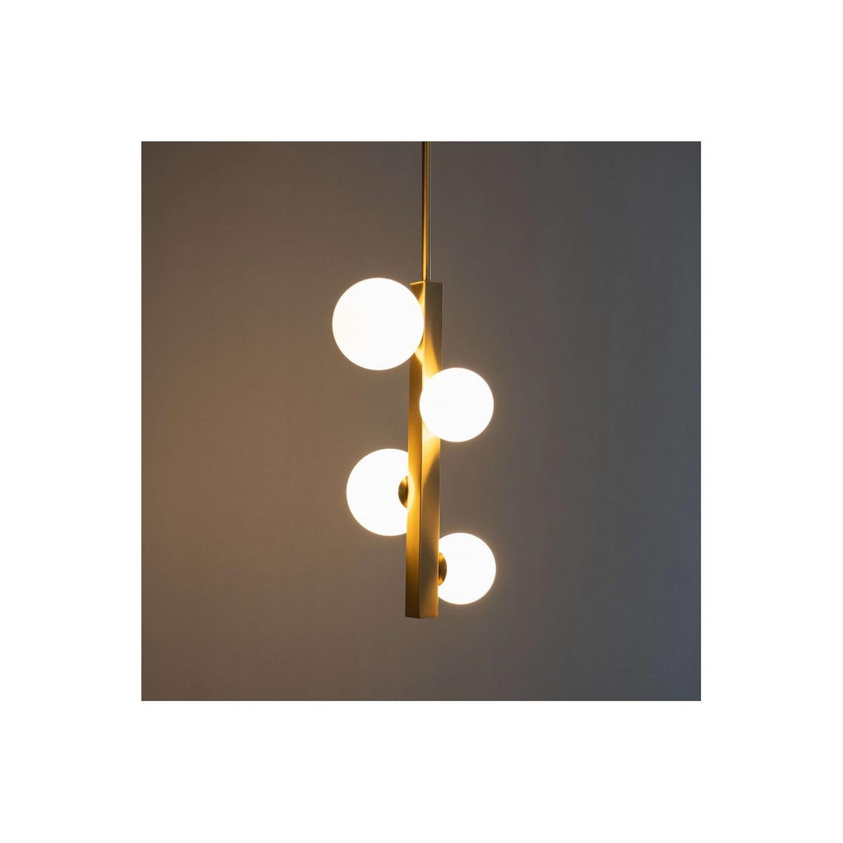 HÄNGELEUCHTE Oromia, Messing und Weiß, 56cm - Messingfarben, Glas (56/35/56cm) - KOSILUM