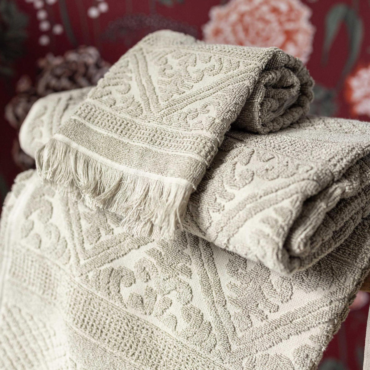 GÄSTETUCH Zoe tindgrün 30 x 50 cm - Grün, Textil (30/50cm) - Vivaraise