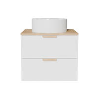 EINZELWASCHTISCH - 60 cm x 46 cm - holz - weiß Avoreli - Weiß, Holz (60/50/46cm) - Vente-Unique