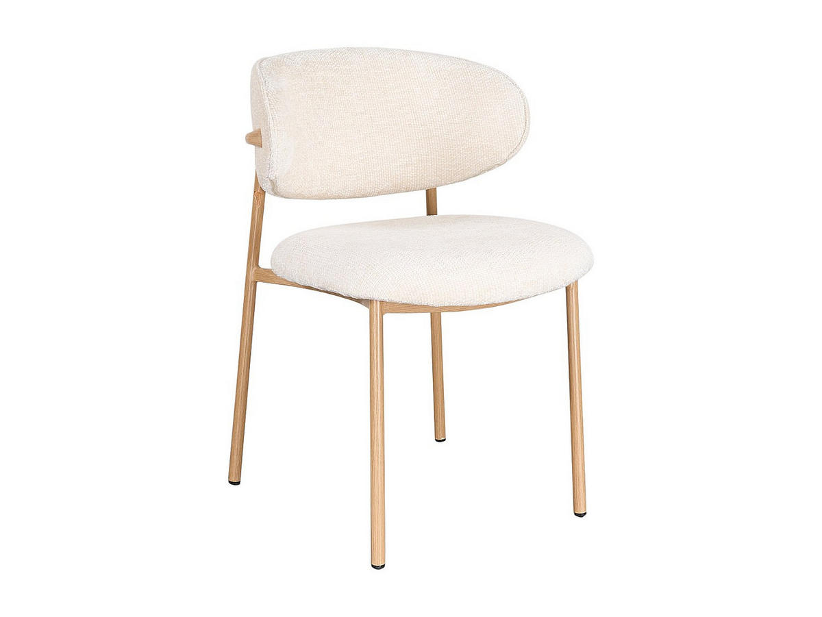 STUHL - 54 x 58.5 - stoff - cremefarben Nafisa - Creme, Textil/Metall (54/80/58.5cm) - Vente-Unique