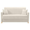 SCHLAFCOUCH Beige Matratze 13 cm 2-3-Sitzer SKANDY - Beige, Textil (95/95/156cm) - Miliboo