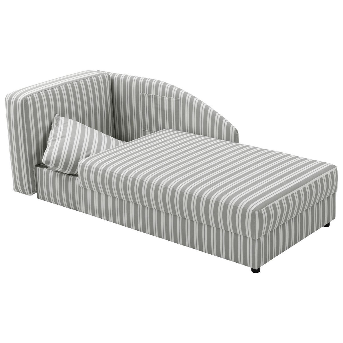 RECAMIERE Armlehne links Kalila Flachgewebe hellgrau - Hellgrau, Kunststoff (154/86/93cm) - 58aufmkessel