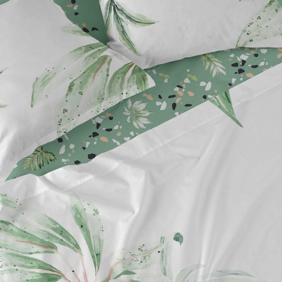 SPANNBETTTUCH delicate 180x200x32 cm mehrfarbig - Multicolor, Textil (180/200cm) - Happy Friday