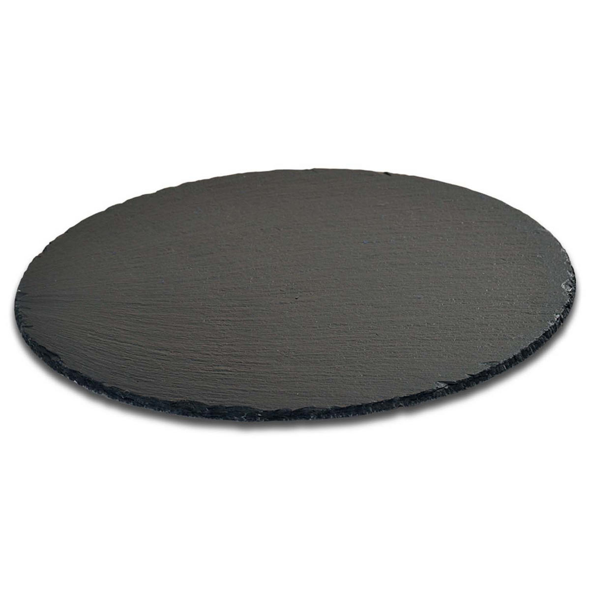 BUFFETPLATTE rund aus Schiefer 5 Stück - Ø 35,5cm - Schwarz, Stein (35.5/0.6/35.5cm) - Kesper