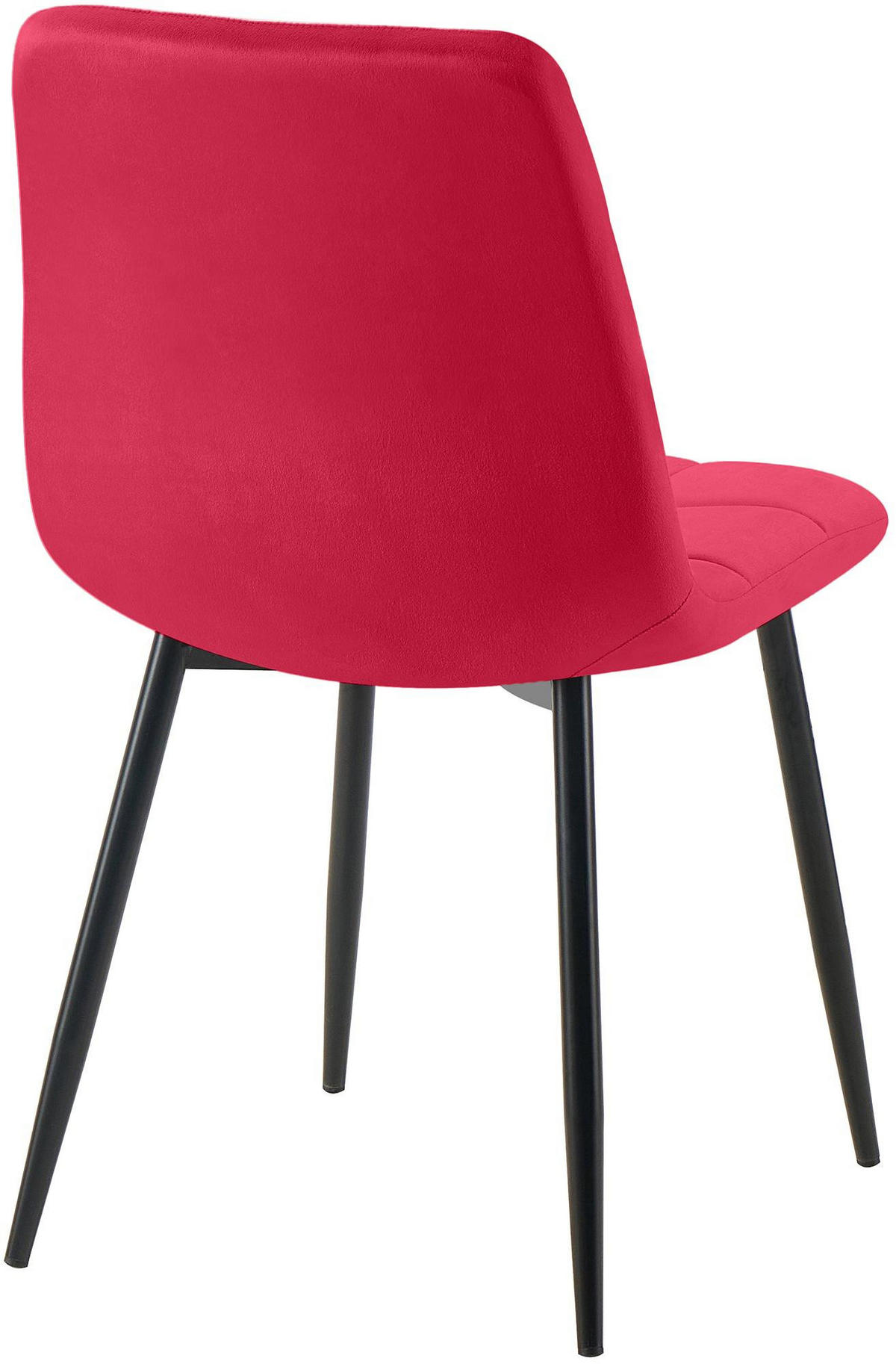 STUHL Samt Rot - Rot, Textil/Metall (45/84/55cm) - CLP