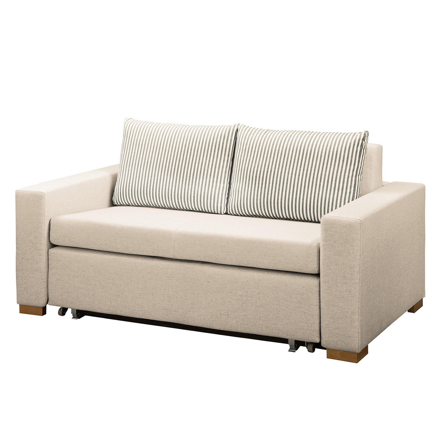 SCHLAFSOFA - Hellbraun/Kaschmir, Textil (153/90/90cm) - home24