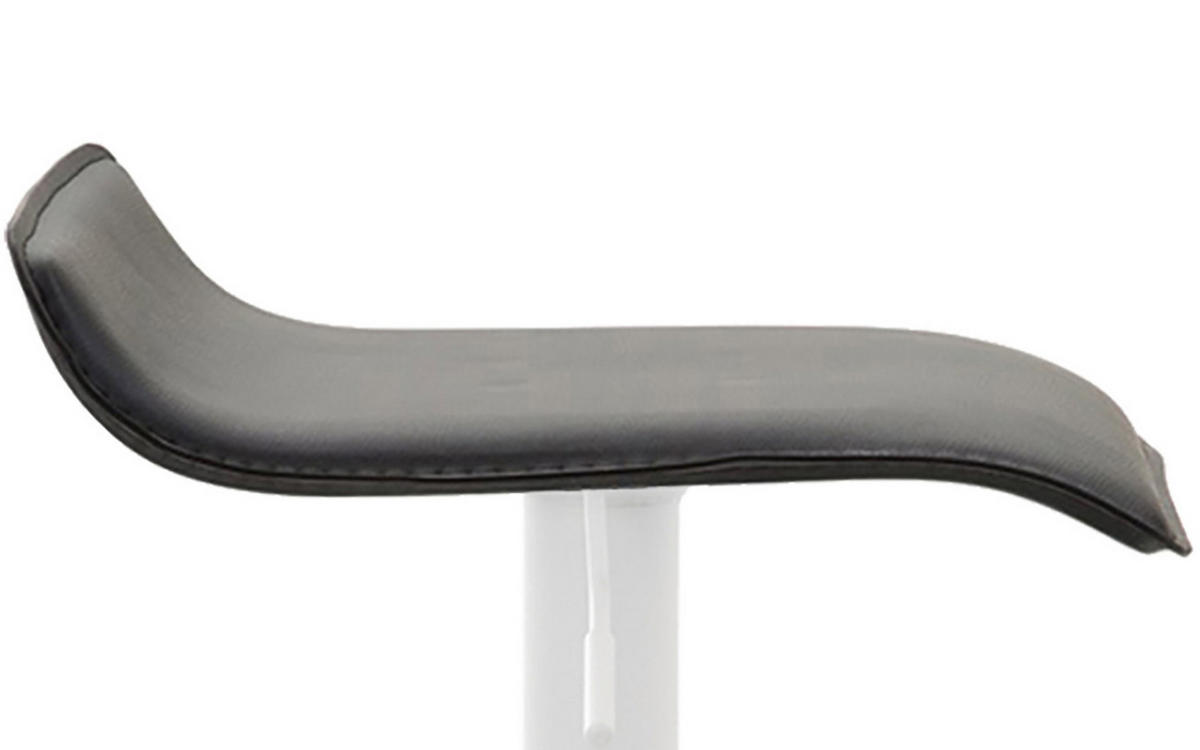 BARHOCKER 2er Set Dynasty Kunstleder weiß schwarz - Schwarz/Weiß, Kunststoff/Metall (36/84/39cm) - TPFLiving