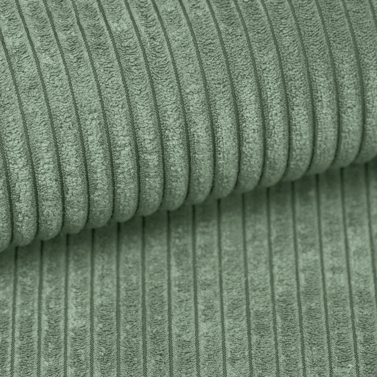 ECKSOFA L Form Konak Salbeigrün 276/201/90 cm Links mit Schlaffunktion - Salbeigrün/Silberfarben, Textil/Metall (203/276cm) - AX Living