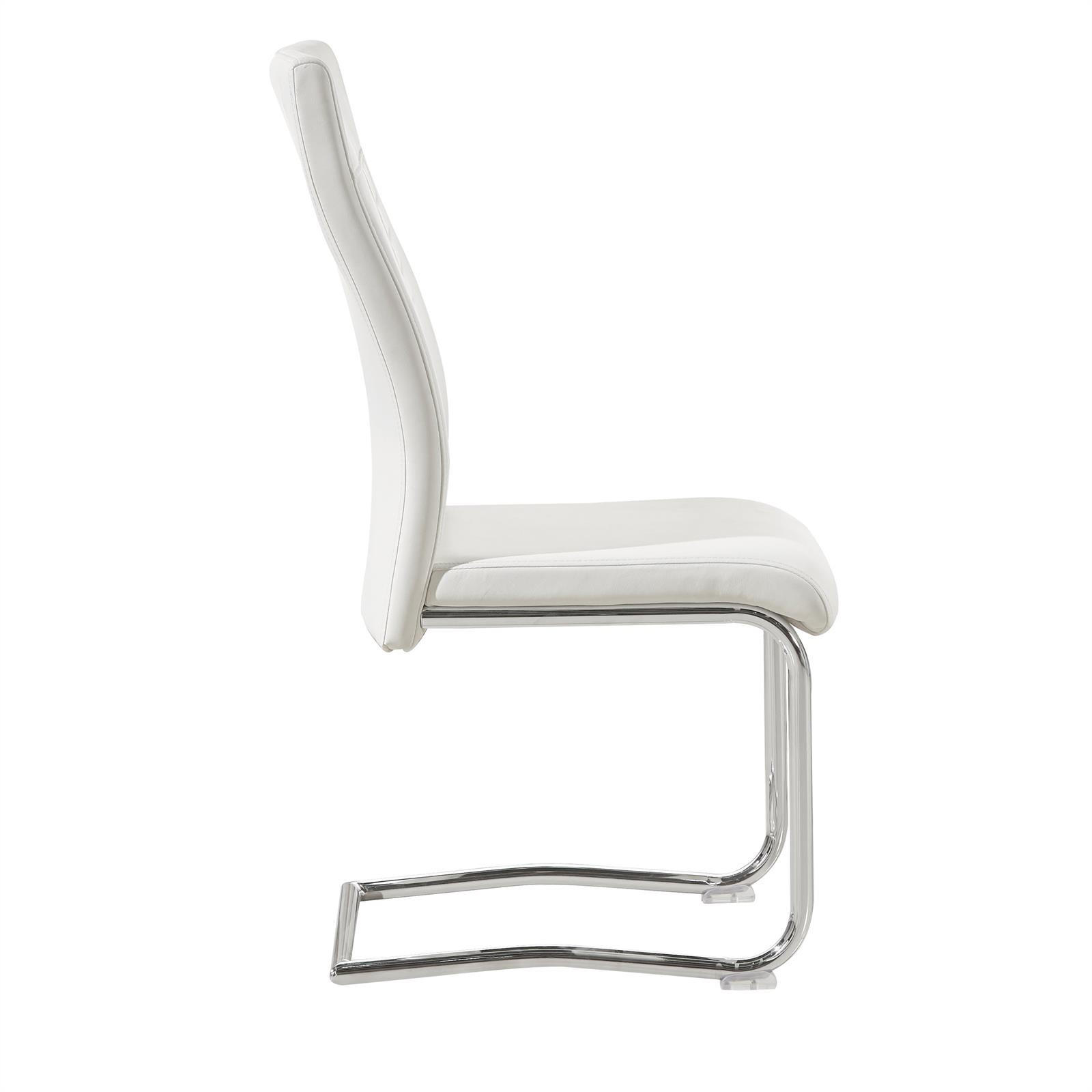 ESSZIMMERSTUHL LOANO 4ER-SET - Weiß, Textil (42/98/60cm) - CARO-Möbel