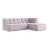 ECKSOFA Beidseitig Samt Stoff Violett - Lila/Flieder, Kunststoff/Textil (258/178cm) - LaMiaSofa