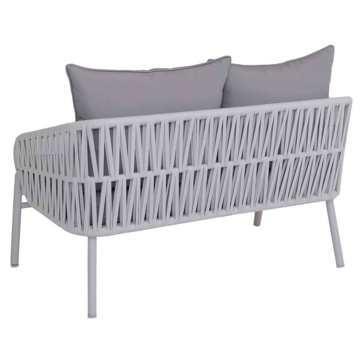 GARTENBANK Aluminium 83x116x65cm Hellgrau - Hellgrau, Metall (116/83/65cm) - PROREGAL