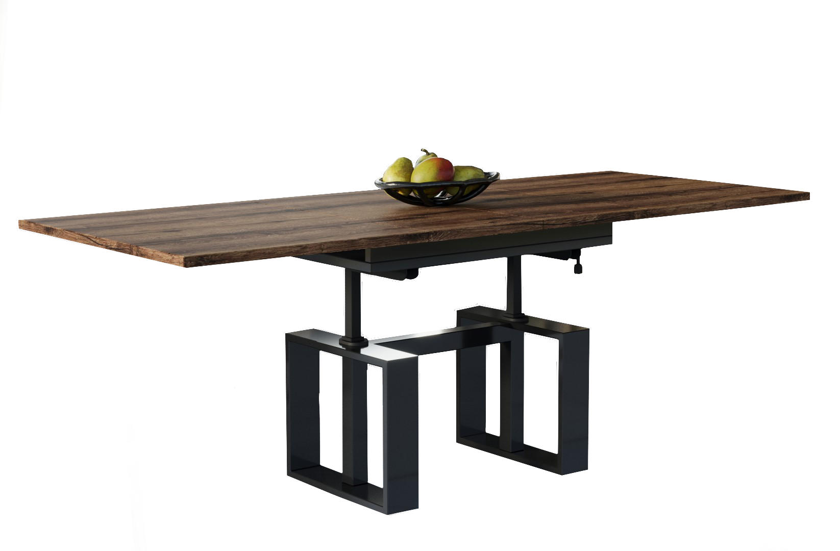 COUCHTISCH Empoli höhenverstellbar, ausziehbar bis 170 cm - Mooreichefarben, Holzwerkstoff (110/65/58cm) - Endo-Moebel