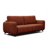 SOFA DRAKE 3-Sitzer mit Schlaffunktion, dunkelorange - Dunkelorange/Braun, Holz/Textil (232/90/107cm) - Courtois Laville