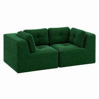 ECKSOFA modular Cord Green - Grün, Kunststoff (104/69/208cm) - Meubliv